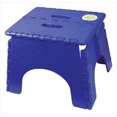 B&R PLASTICS B&R PLASTICS 1016SB Ez Foldz Step Stool; Sapphire Blue B6A-1016SB